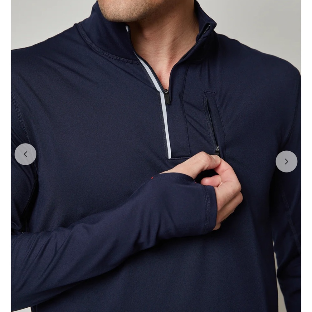 NWT Fourlaps quarter zip venture pullover navy large